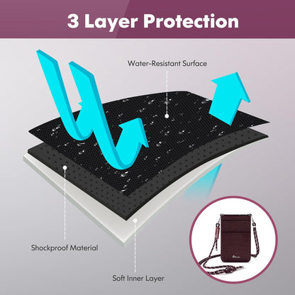 Small Crossbody Bag Cell Phone Purse for Women Lightweight RFID Anti-Theft Water-Resistant Adjustable Strap Phone/Keys