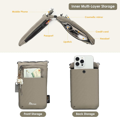 Small Crossbody Bag Cell Phone Purse for Women Lightweight RFID Anti-Theft Water-Resistant Adjustable Strap Phone/Keys