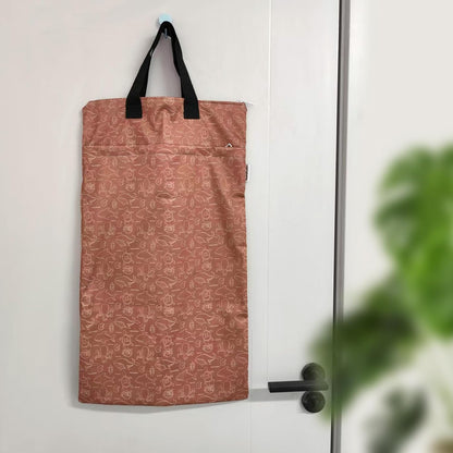 Reusable Hanging Wet Dry Bags for Baby Items, Cloth Diapers, Swimsuits, Travel, Gym Clothes, Beach, Pump Parts, Toiletries, Two Zippered Pockets, 2 Pack (W006L)