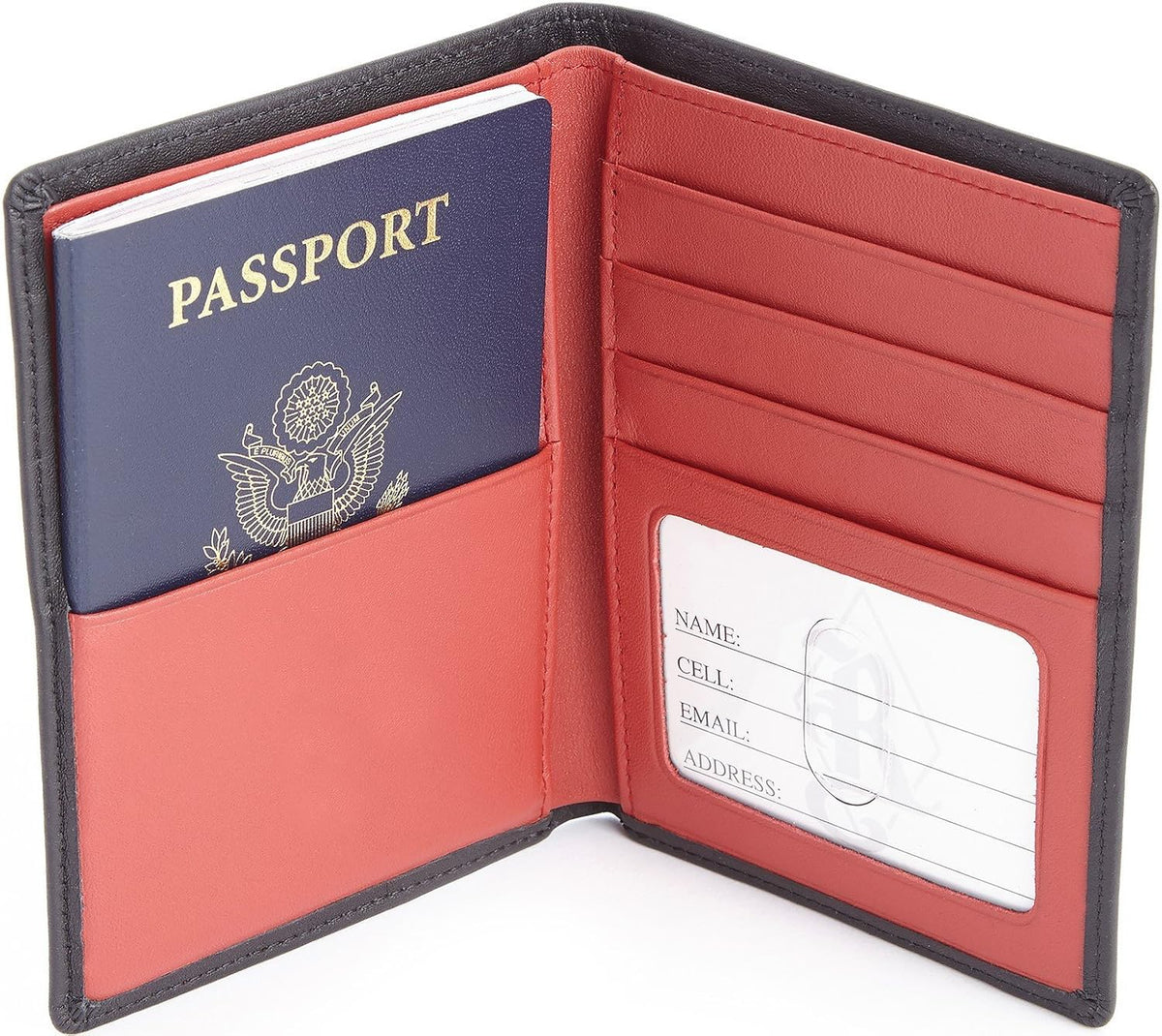 Royce Leather Rfid Blocking Bifold Passport Currency Travel Wallet Bi-Fold Wallet, Brown