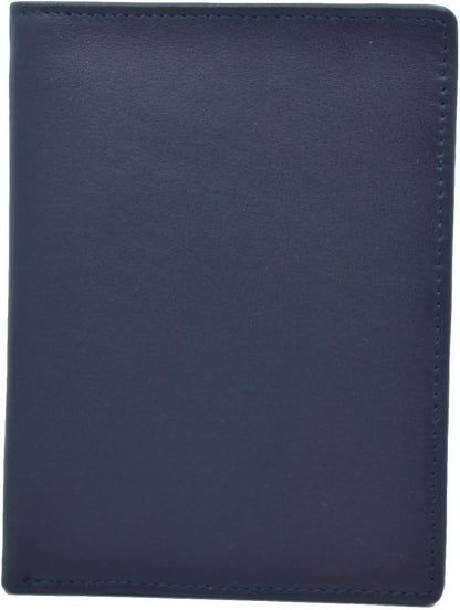 Royce Leather Rfid Blocking Bifold Passport Currency Travel Wallet Bi-Fold Wallet, Brown