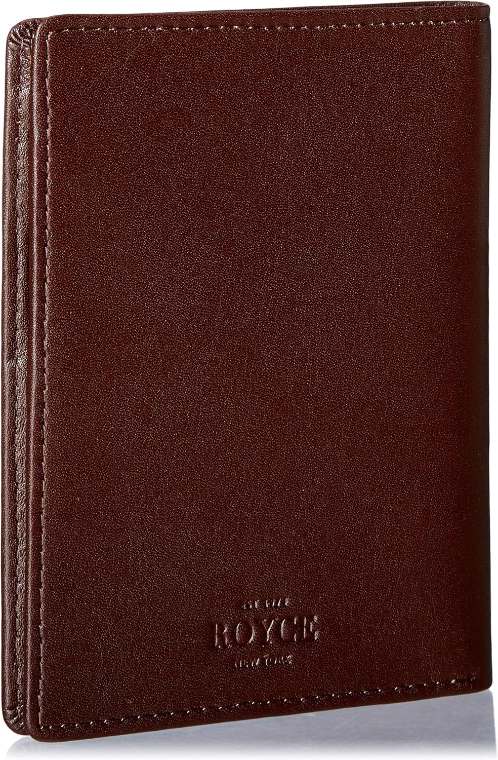 Royce Leather Rfid Blocking Bifold Passport Currency Travel Wallet Bi-Fold Wallet, Brown