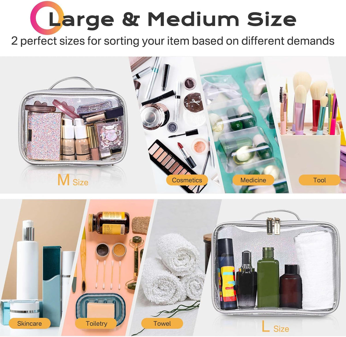Makeup Bag Plush Makeup Case Open Flat Travel Toiletry | Accessories Organizer Cosmetic Bag With Handle and Divider Flat Lay make up bag for Cosmetics Brushes Toiletry Jewelry, Pink