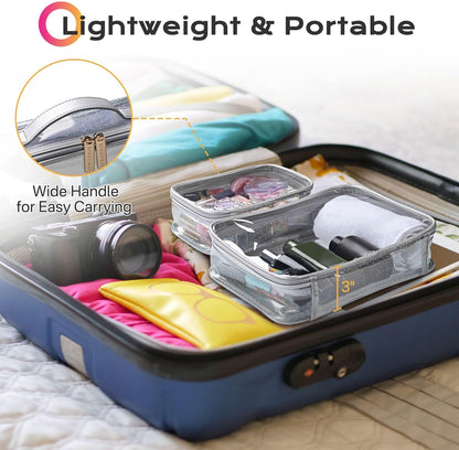 Makeup Bag Plush Makeup Case Open Flat Travel Toiletry | Accessories Organizer Cosmetic Bag With Handle and Divider Flat Lay make up bag for Cosmetics Brushes Toiletry Jewelry, Pink