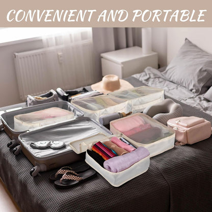 12 Pcs Packing Cubes for Suitcase Travel Luggage Bags Bulk Mesh Organizer Set for Hiking Camping Backpacking Clothes Accessories (Black,XL, L, M Size)