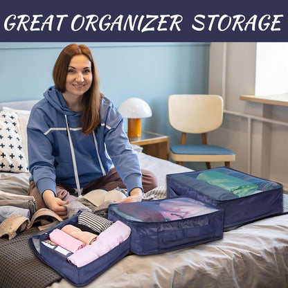 12 Pcs Packing Cubes for Suitcase Travel Luggage Bags Bulk Mesh Organizer Set for Hiking Camping Backpacking Clothes Accessories (Black,XL, L, M Size)
