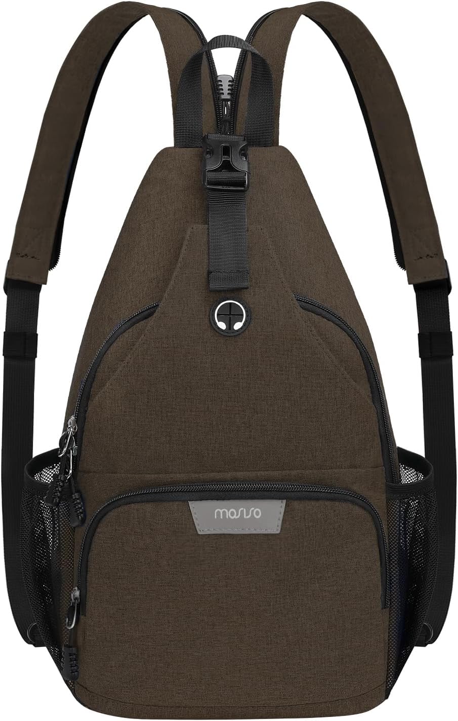 Sling Backpack Travel Hiking Daypack, Crossbody Convertible Sling Bag with Front Pocket One Shoulder Chest Bag