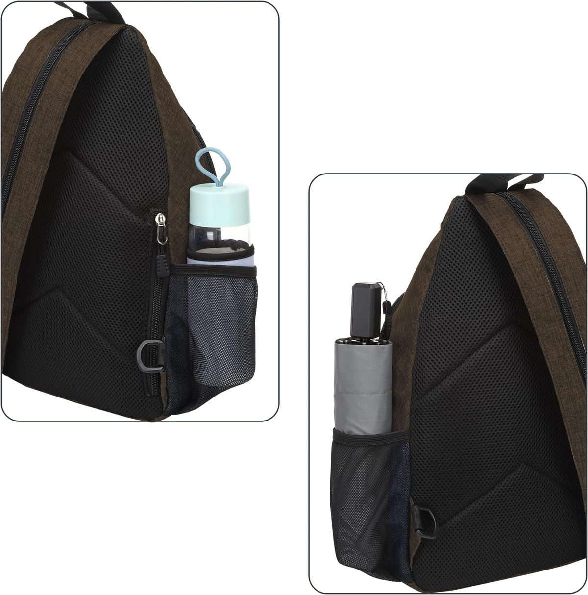Sling Backpack Travel Hiking Daypack, Crossbody Convertible Sling Bag with Front Pocket One Shoulder Chest Bag