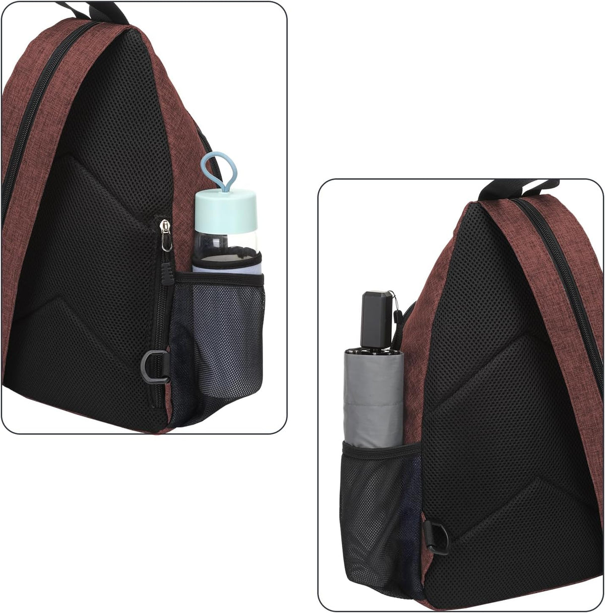 Sling Backpack Travel Hiking Daypack, Crossbody Convertible Sling Bag with Front Pocket One Shoulder Chest Bag