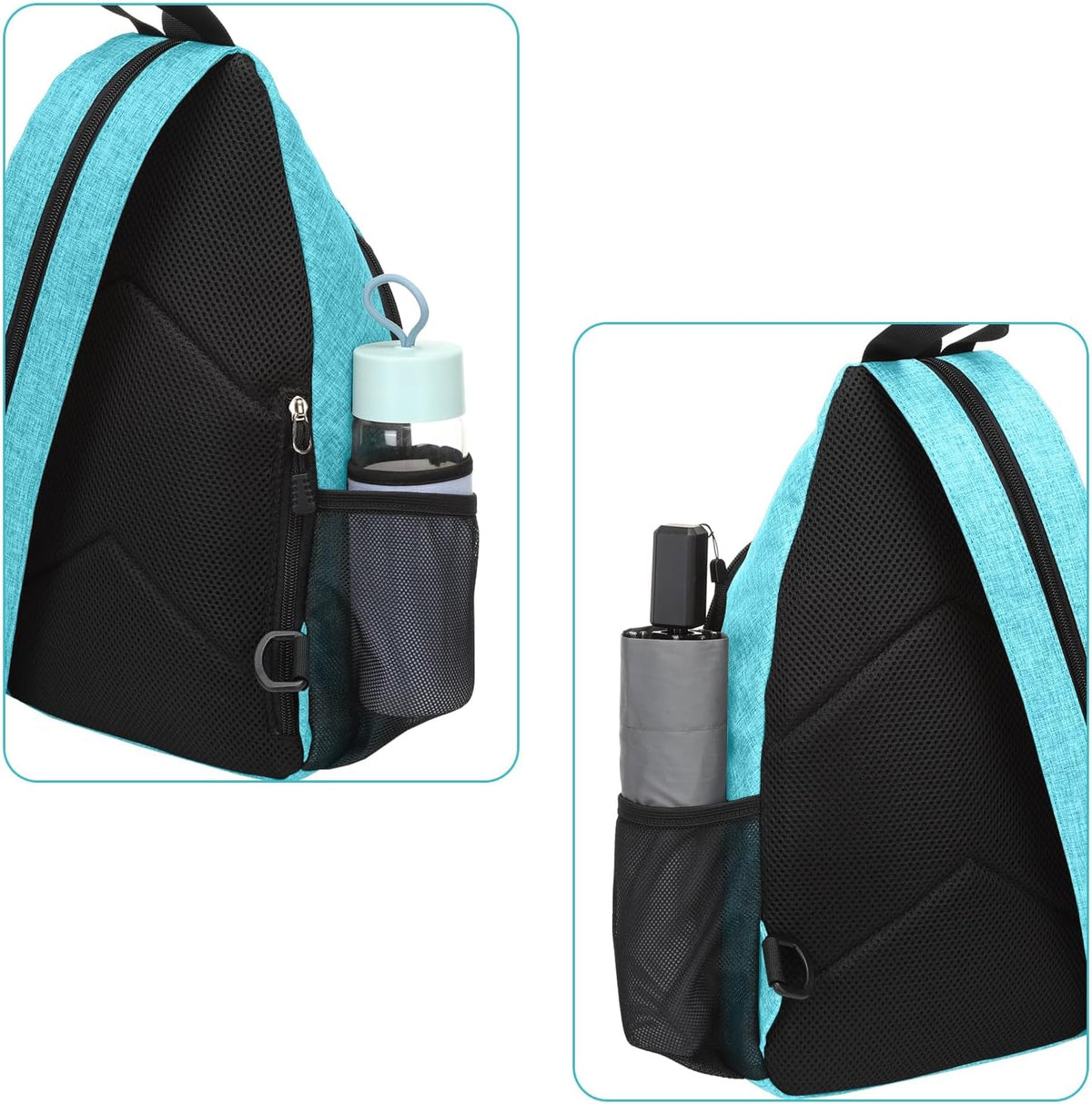 Sling Backpack Travel Hiking Daypack, Crossbody Convertible Sling Bag with Front Pocket One Shoulder Chest Bag