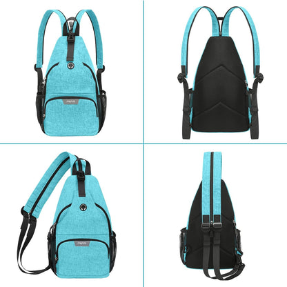 Sling Backpack Travel Hiking Daypack, Crossbody Convertible Sling Bag with Front Pocket One Shoulder Chest Bag