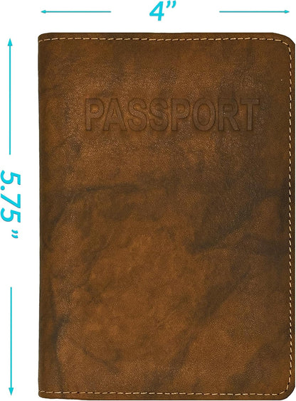 Chambray Basic Genuine Leather RFID Passport Cover