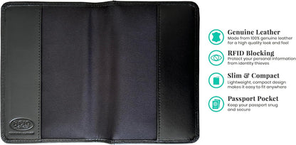 Chambray Basic Genuine Leather RFID Passport Cover