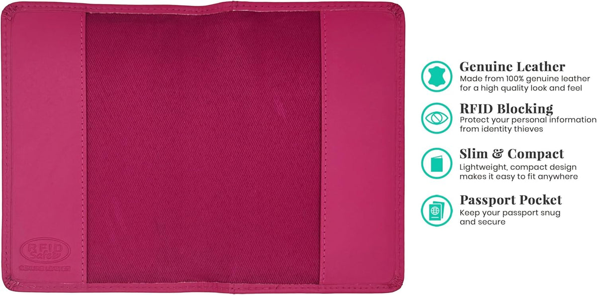 Chambray Basic Genuine Leather RFID Passport Cover