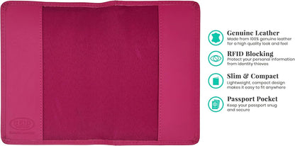 Chambray Basic Genuine Leather RFID Passport Cover