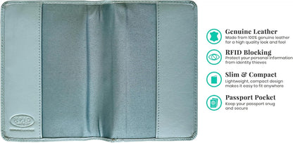 Chambray Basic Genuine Leather RFID Passport Cover