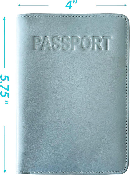 Chambray Basic Genuine Leather RFID Passport Cover