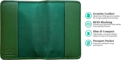 Chambray Basic Genuine Leather RFID Passport Cover