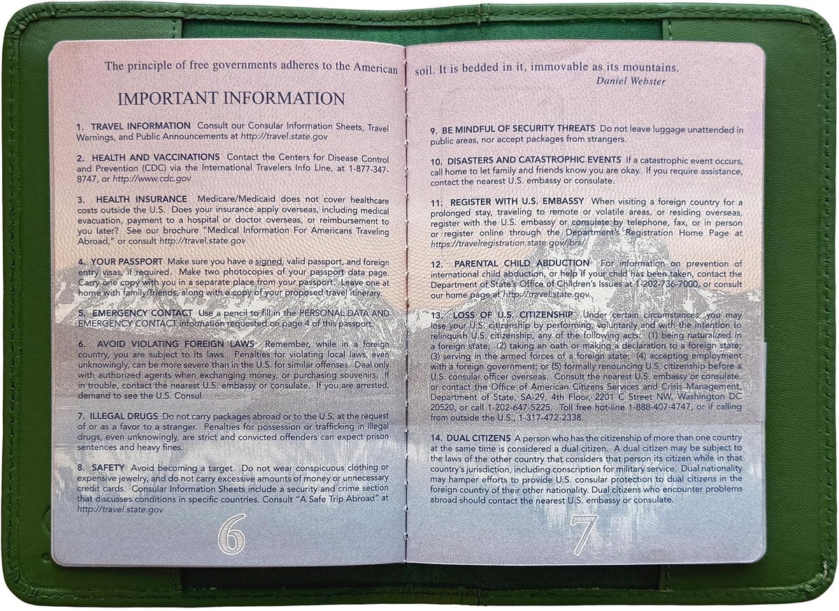 Chambray Basic Genuine Leather RFID Passport Cover