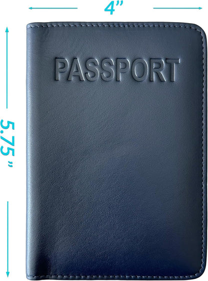 Chambray Basic Genuine Leather RFID Passport Cover