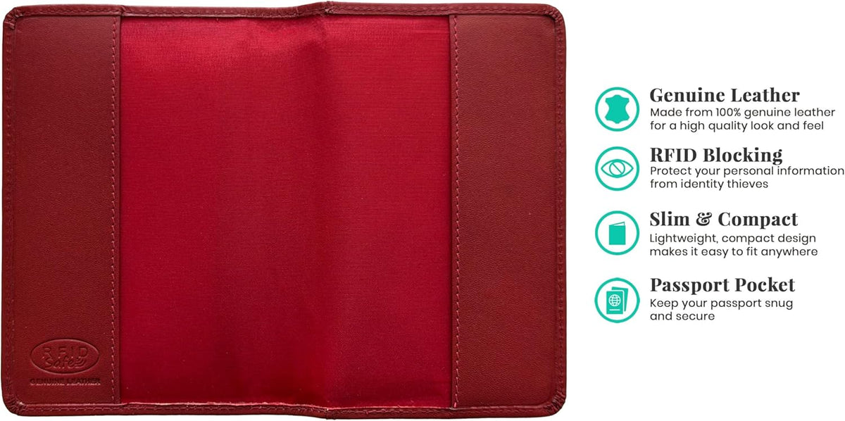 Chambray Basic Genuine Leather RFID Passport Cover
