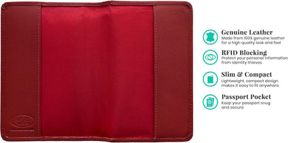 Chambray Basic Genuine Leather RFID Passport Cover