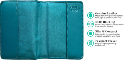 Chambray Basic Genuine Leather RFID Passport Cover
