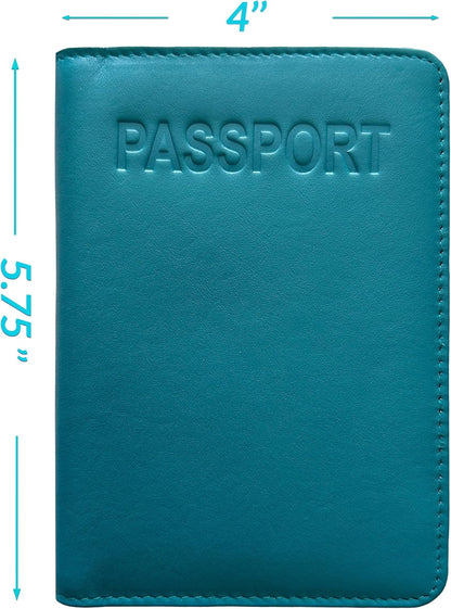 Chambray Basic Genuine Leather RFID Passport Cover