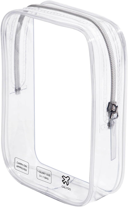 Packing Cubes 1 Quart Size Travel Bag TSA Approved Toiletry Bag Clear Small Purse Pouch International Long Flight Must Haves for Toiletries Makeup Liquids Airplane Europe Vacation Essentials