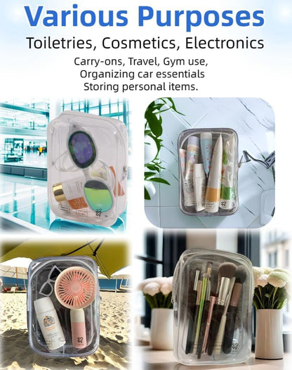 Packing Cubes 1 Quart Size Travel Bag TSA Approved Toiletry Bag Clear Small Purse Pouch International Long Flight Must Haves for Toiletries Makeup Liquids Airplane Europe Vacation Essentials