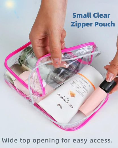 Packing Cubes 1 Quart Size Travel Bag TSA Approved Toiletry Bag Clear Small Purse Pouch International Long Flight Must Haves for Toiletries Makeup Liquids Airplane Europe Vacation Essentials