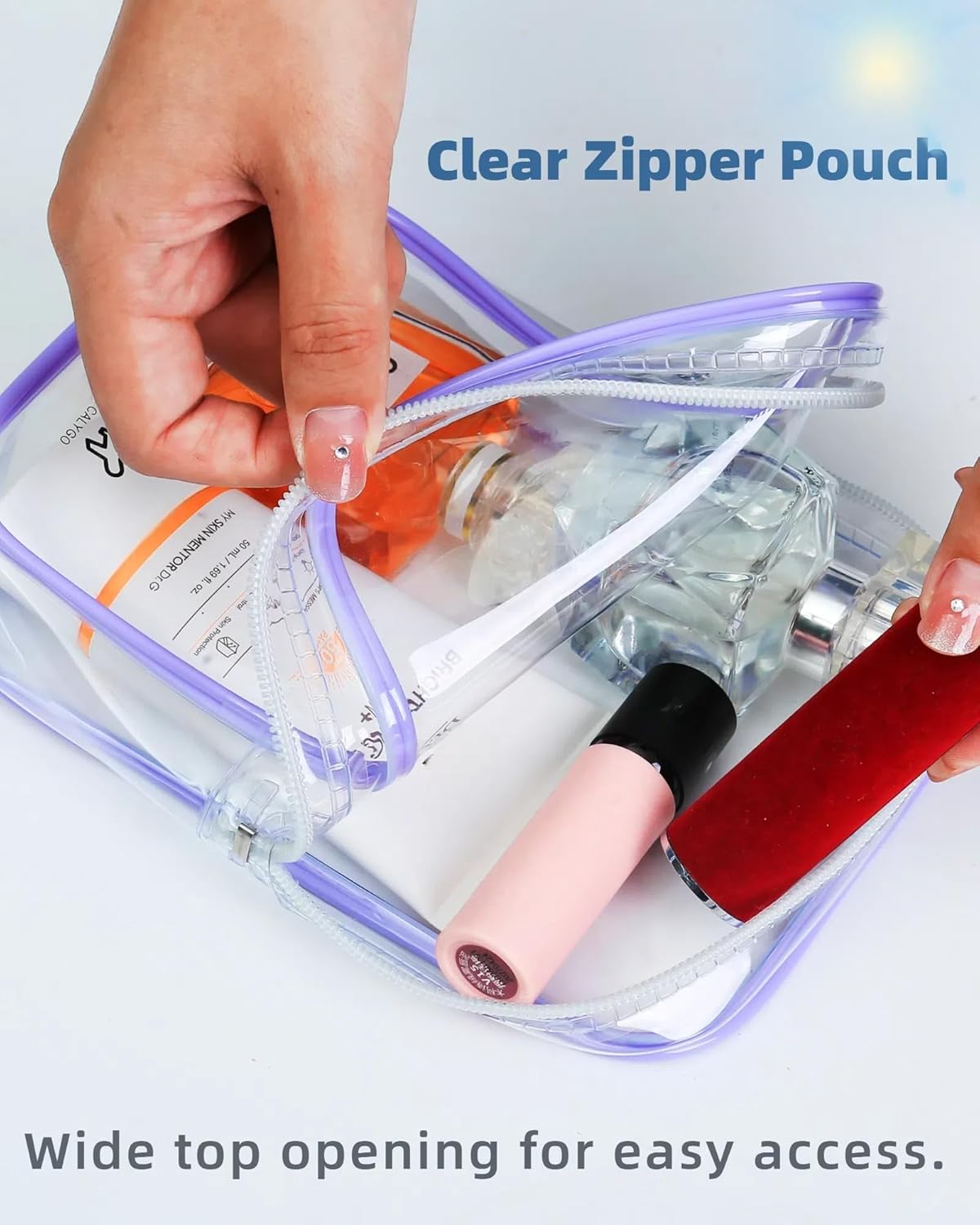 Packing Cubes 1 Quart Size Travel Bag TSA Approved Toiletry Bag Clear Small Purse Pouch International Long Flight Must Haves for Toiletries Makeup Liquids Airplane Europe Vacation Essentials