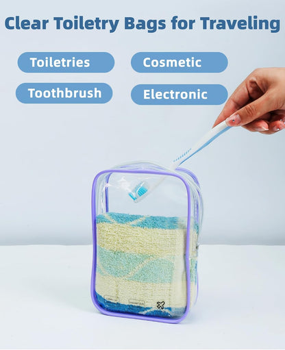Packing Cubes 1 Quart Size Travel Bag TSA Approved Toiletry Bag Clear Small Purse Pouch International Long Flight Must Haves for Toiletries Makeup Liquids Airplane Europe Vacation Essentials
