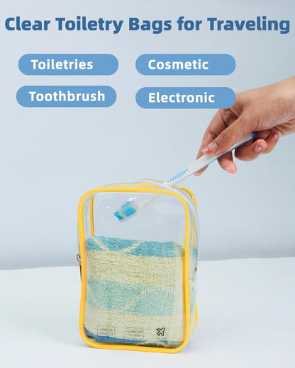 Packing Cubes 1 Quart Size Travel Bag TSA Approved Toiletry Bag Clear Small Purse Pouch International Long Flight Must Haves for Toiletries Makeup Liquids Airplane Europe Vacation Essentials