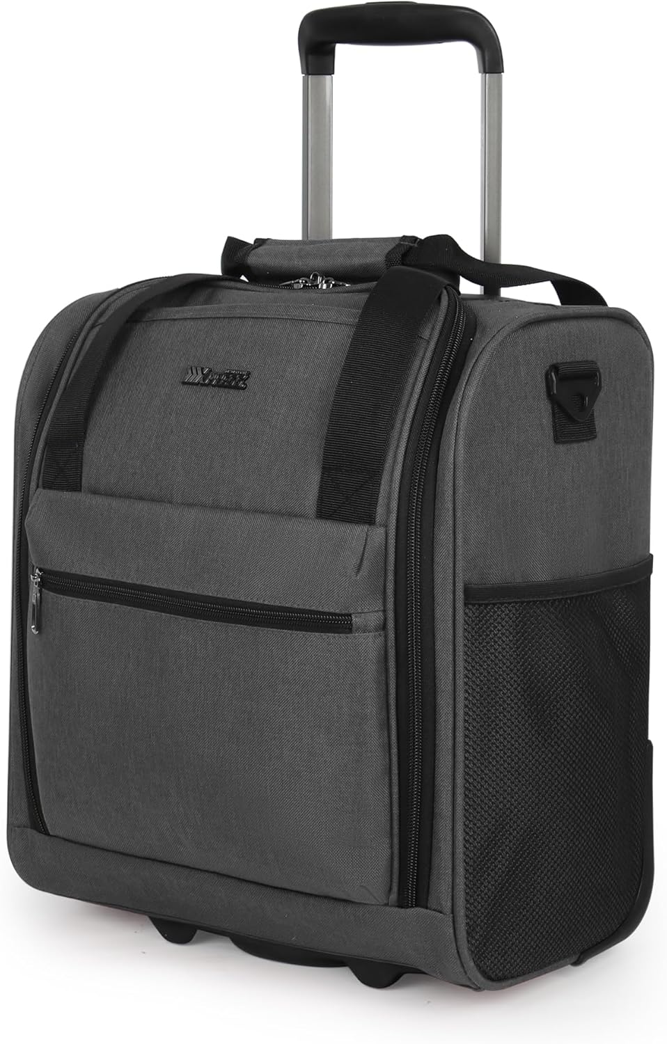 16'' Softside Carry-On Luggage for Airplane,3-in-1 Underseat Carry On Luggage with Wheels,Scratch-Resistant Surface,Lightweight Durable Rolling Suitcase for Men/Women Business Trip（16'',Burgundy）