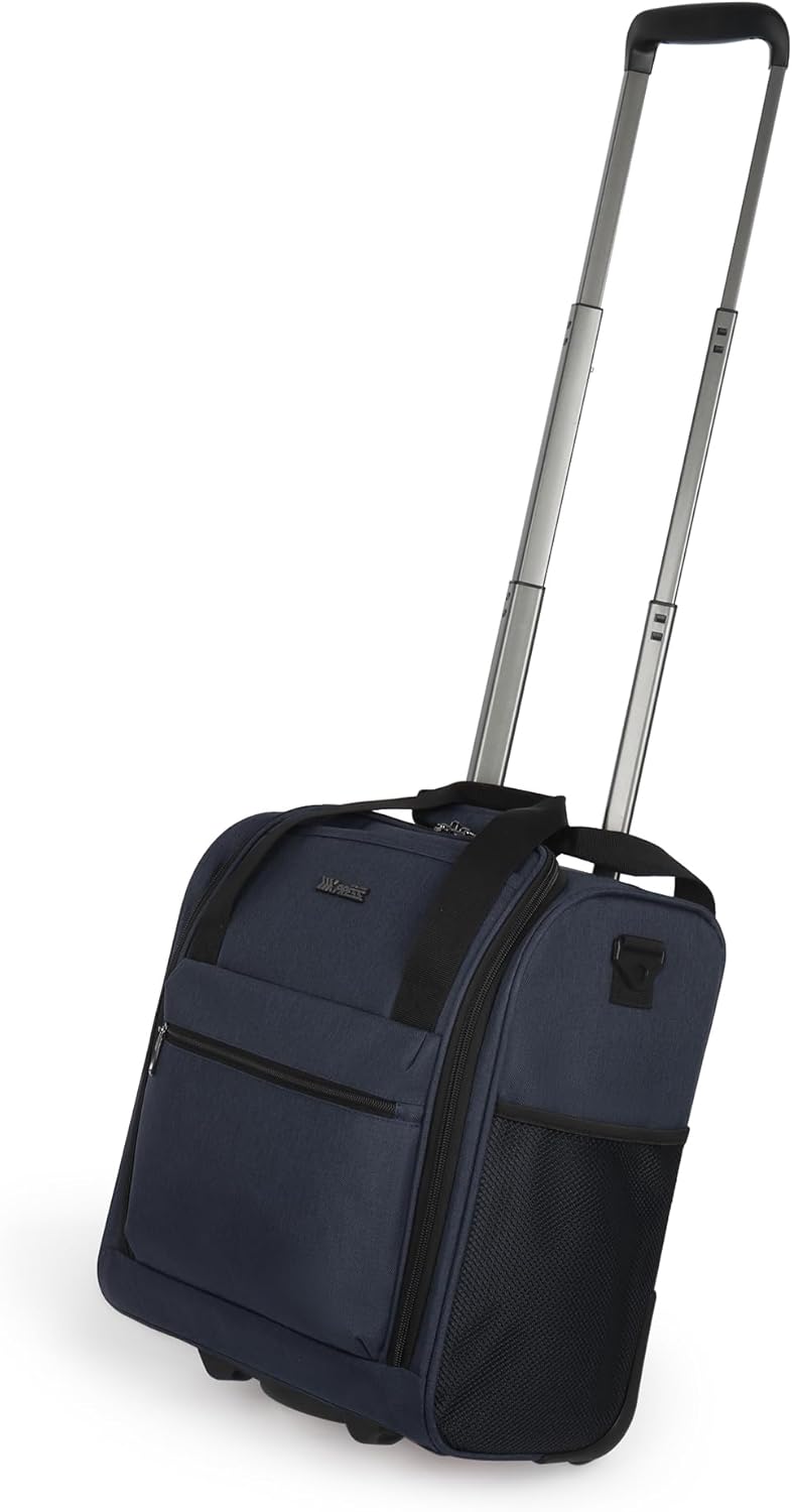 16'' Softside Carry-On Luggage for Airplane,3-in-1 Underseat Carry On Luggage with Wheels,Scratch-Resistant Surface,Lightweight Durable Rolling Suitcase for Men/Women Business Trip（16'',Burgundy）