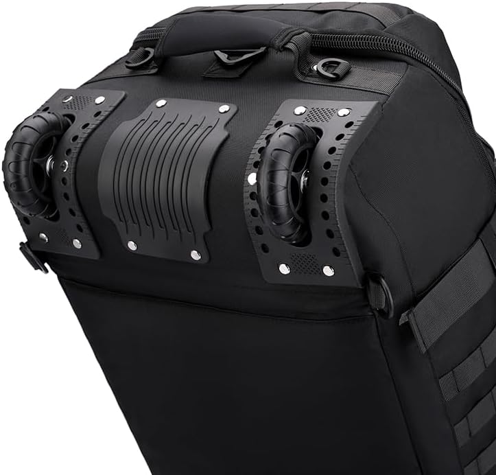 Rolling Duffle Bag with Wheels, 70L 26-inch Tactical Travel Duffel Bags Foldable Durable Tear-Resistant Heavy-Duty Luggage (Black)