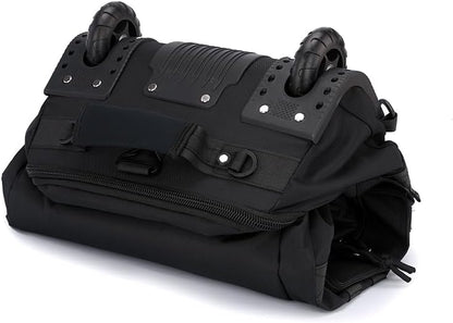 Rolling Duffle Bag with Wheels, 70L 26-inch Tactical Travel Duffel Bags Foldable Durable Tear-Resistant Heavy-Duty Luggage (Black)