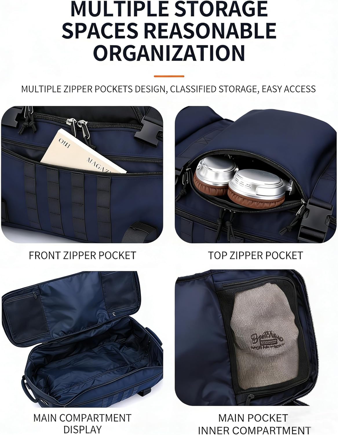Rolling Duffle Bag with Wheels, 70L 26-inch Tactical Travel Duffel Bags Foldable Durable Tear-Resistant Heavy-Duty Luggage (Black)