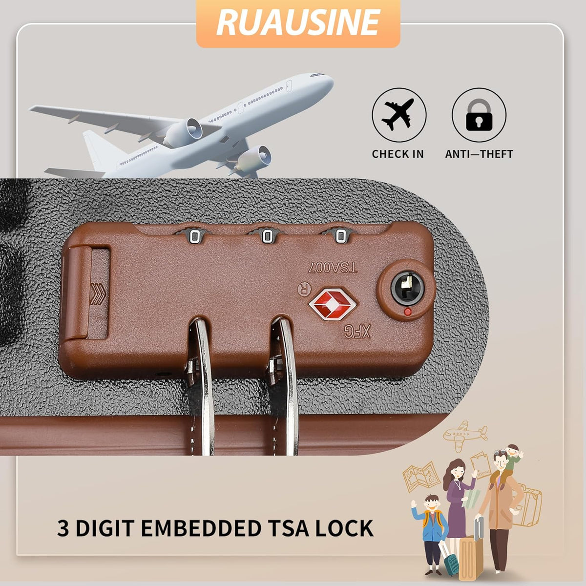 Hardside Carry on Luggage Airline Approved with Spinner Wheel