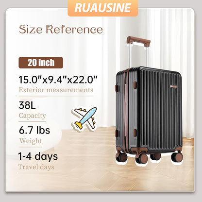 Hardside Carry on Luggage Airline Approved with Spinner Wheel