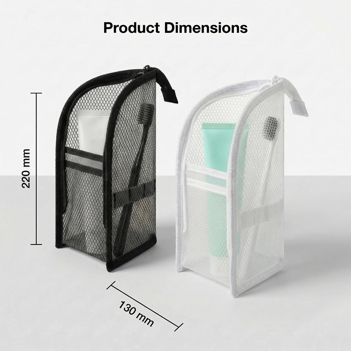 Standing Toiletry Bag, Portable Lightweight Travel Toiletry Bag, Mesh Large Capacity Cosmetic Waterproof Bag,Foldable Clear Hanging Travel Toiletry Bag Cosmetic Organiser Storage(White)
