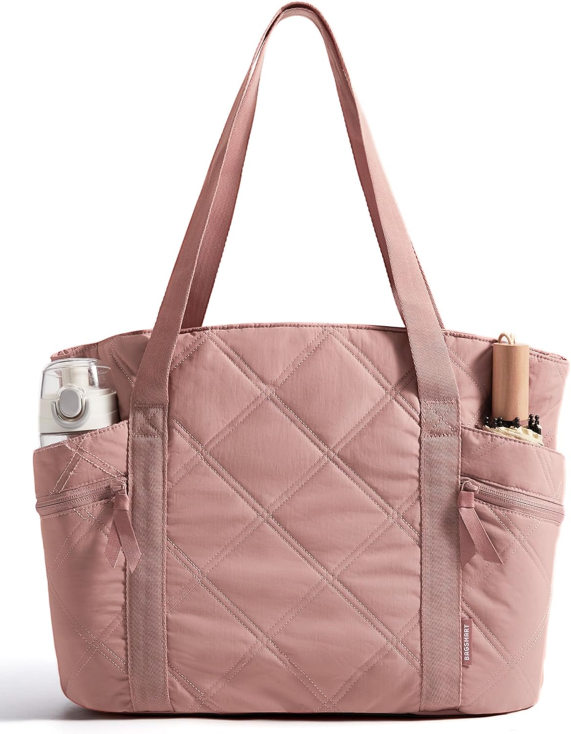 Crush Tote Bag for Women, 20L Puffer Work Tote with Zipper, Travel Essentials Quilted Nurse Hospital Bag