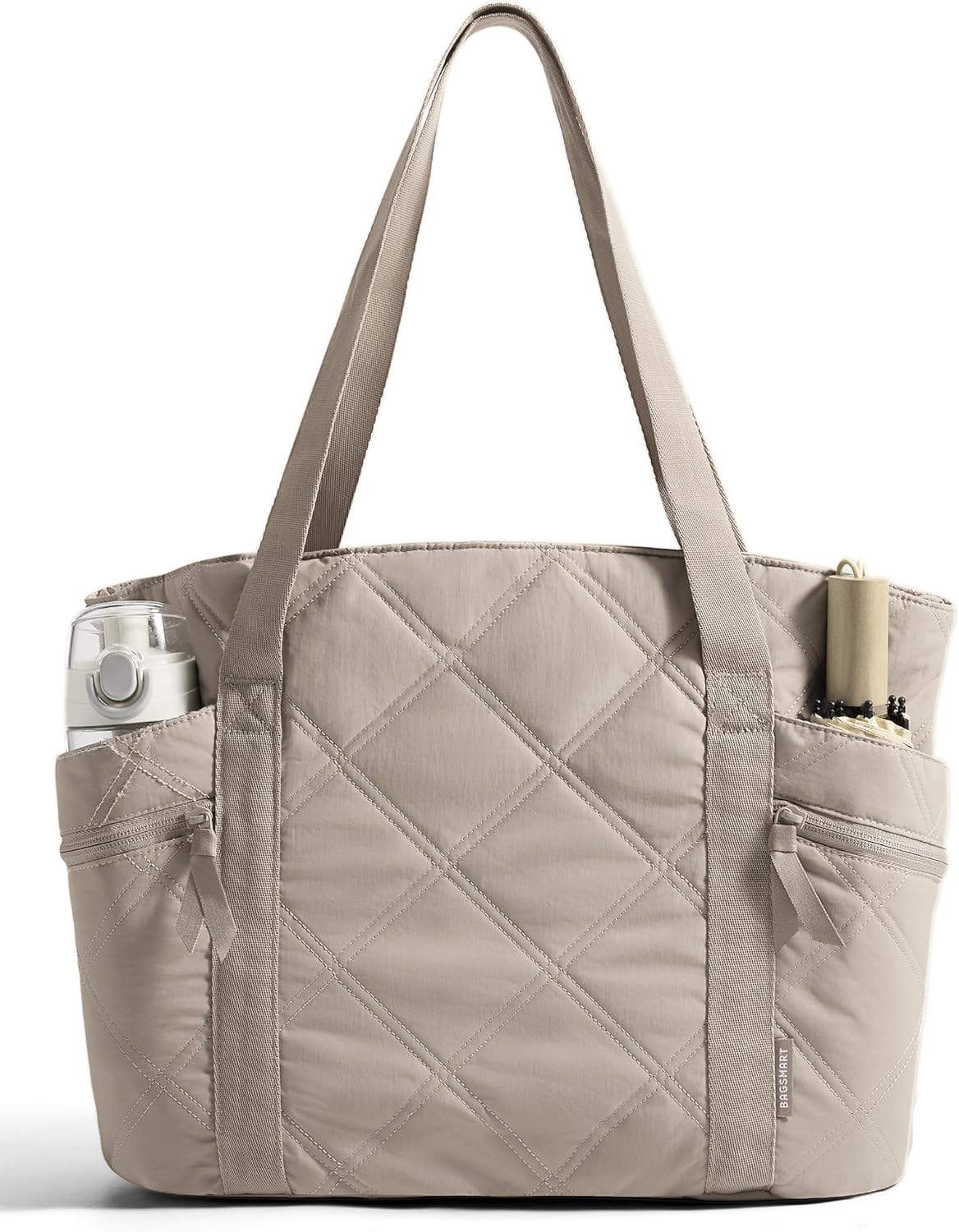 Crush Tote Bag for Women, 20L Puffer Work Tote with Zipper, Travel Essentials Quilted Nurse Hospital Bag