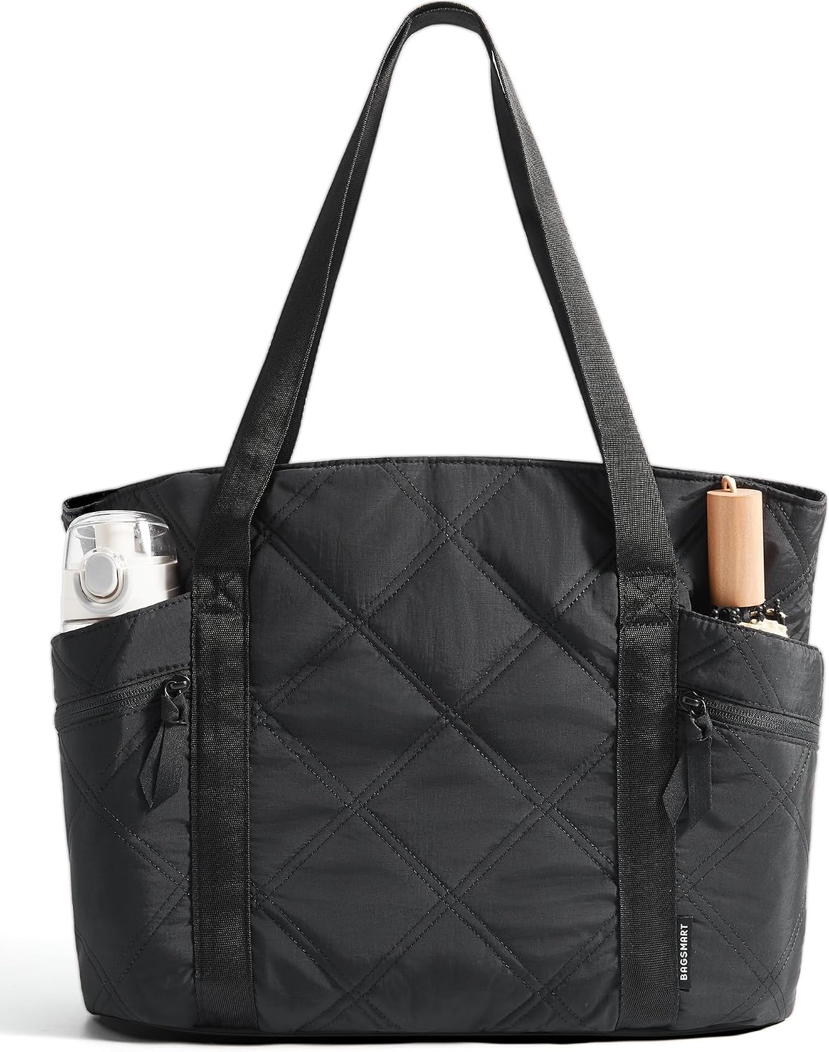 Crush Tote Bag for Women, 20L Puffer Work Tote with Zipper, Travel Essentials Quilted Nurse Hospital Bag