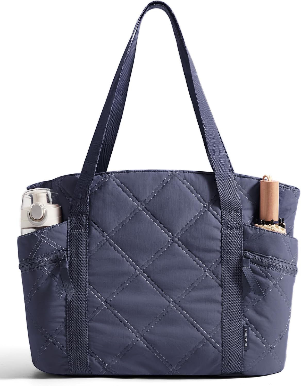 Crush Tote Bag for Women, 20L Puffer Work Tote with Zipper, Travel Essentials Quilted Nurse Hospital Bag