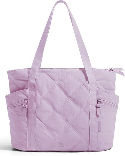 Crush Tote Bag for Women, 20L Puffer Work Tote with Zipper, Travel Essentials Quilted Nurse Hospital Bag