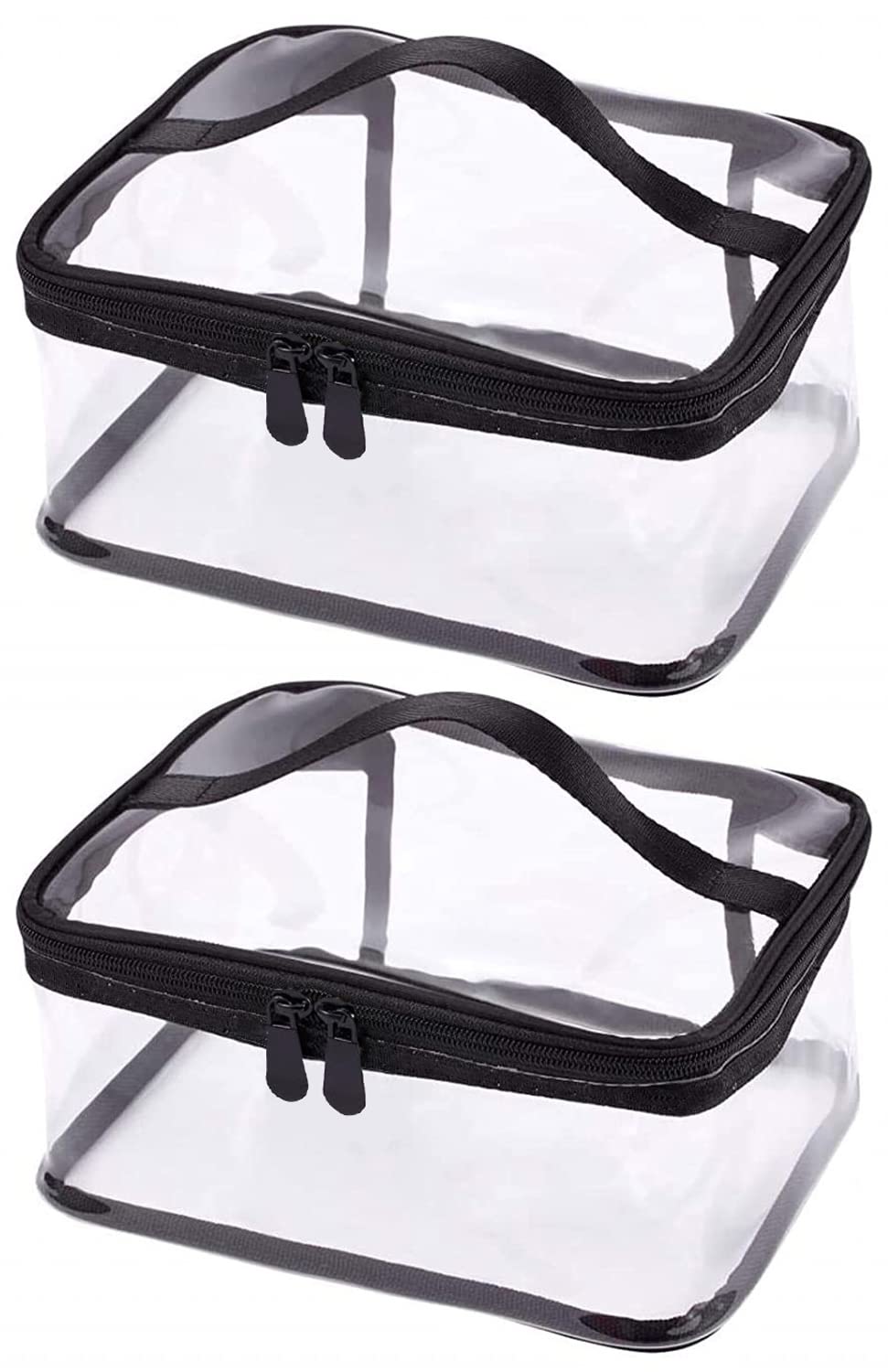 Portable Clear Makeup Bag Zipper Waterproof Transparent Travel Storage Pouch Cosmetic Toiletry With Handle