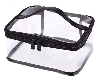 Portable Clear Makeup Bag Zipper Waterproof Transparent Travel Storage Pouch Cosmetic Toiletry With Handle
