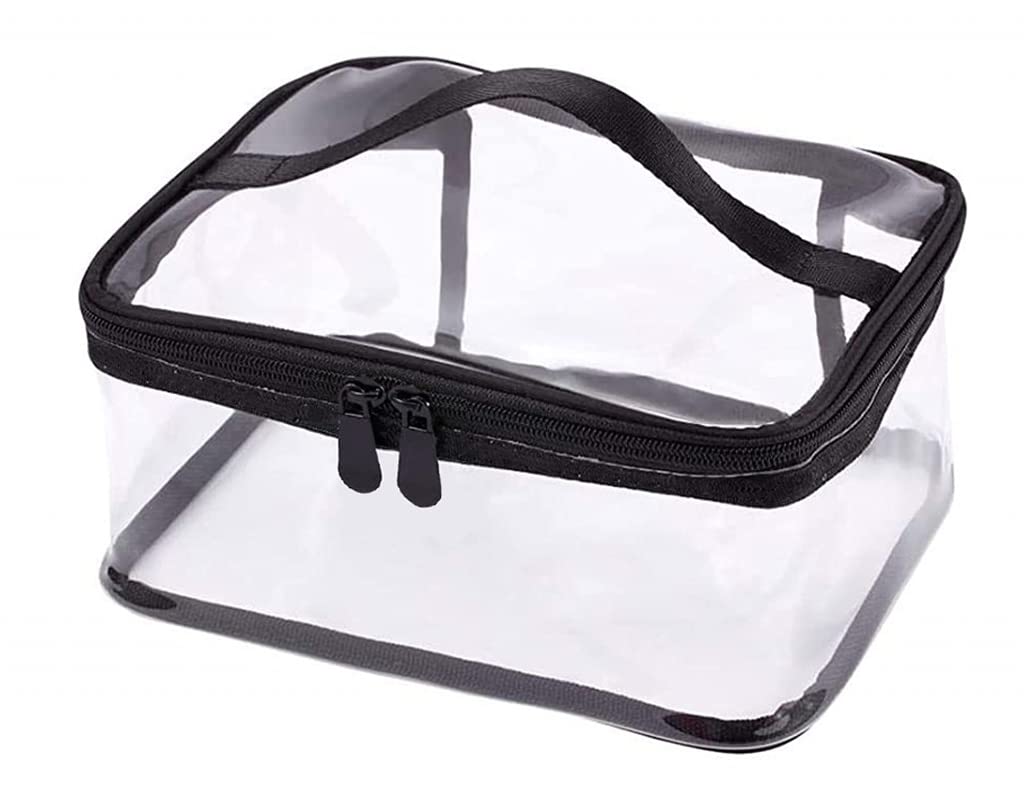 Portable Clear Makeup Bag Zipper Waterproof Transparent Travel Storage Pouch Cosmetic Toiletry With Handle